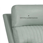 Poltrona reclinabile elettrica, monoposto, crema/verde/blu, pelle