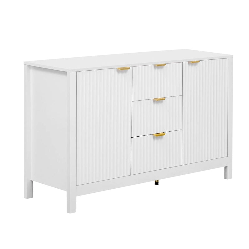 Mobile Contenitore da Ingresso Nero/Bianco/Ciano con Cassetti, Montaggio Singolo