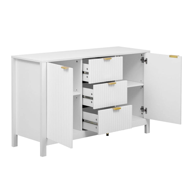 Mobile Contenitore da Ingresso Nero/Bianco/Ciano con Cassetti, Montaggio Singolo