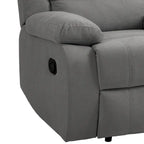 Beige / Grigio Scuro / Avena / Grigio Verde / Grigio, Velluto a coste e Cotone, Poltrona reclinabile manuale a spinta singola