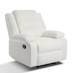 Beige / Grigio Scuro / Avena / Grigio Verde / Grigio, Velluto a coste e Cotone, Poltrona reclinabile manuale a spinta singola