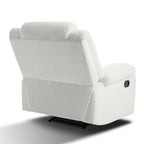 Beige / Grigio Scuro / Avena / Grigio Verde / Grigio, Velluto a coste e Cotone, Poltrona reclinabile manuale a spinta singola