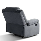 Beige / Grigio Scuro / Avena / Grigio Verde / Grigio, Velluto a coste e Cotone, Poltrona reclinabile manuale a spinta singola