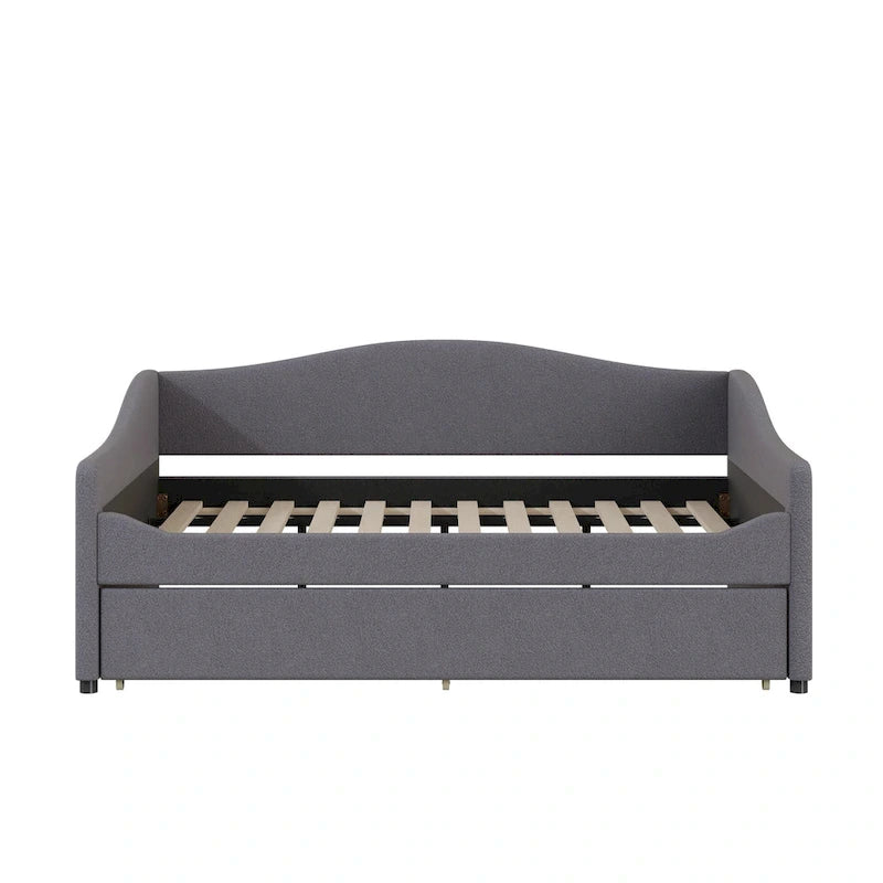 Divano-letto Teddy in pile rosa/grigio/beige con letto estraibile e luci LED – Matrimoniale, 2 posti letto