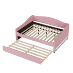Divano-letto Teddy in pile rosa/grigio/beige con letto estraibile e luci LED – Matrimoniale, 2 posti letto
