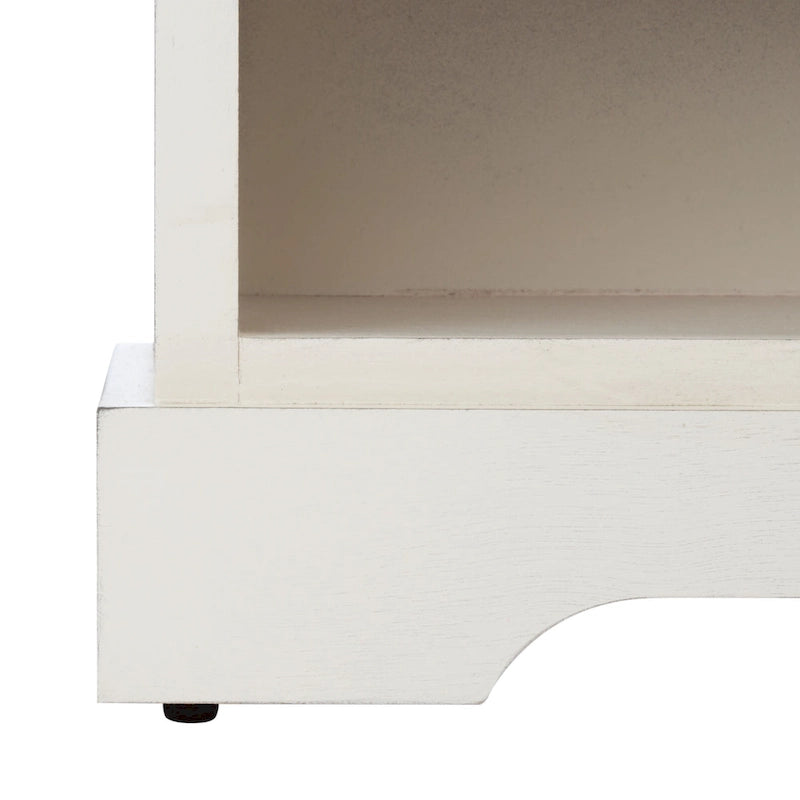 Panca contenitore a 3 cassetti con ripiano inferiore – Sabbia / Nero / Marrone / Bianco invecchiato, 1 posto a sedere