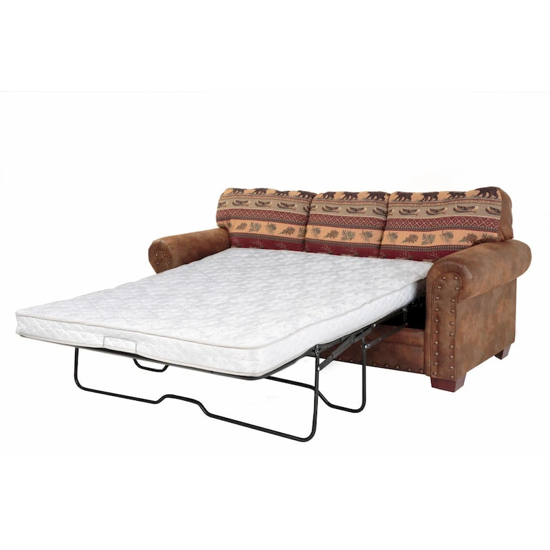 Divano letto a 2 posti Brown Lodge con stampa