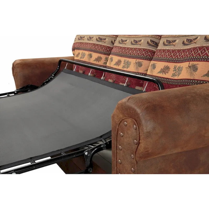 Divano letto a 2 posti Brown Lodge con stampa
