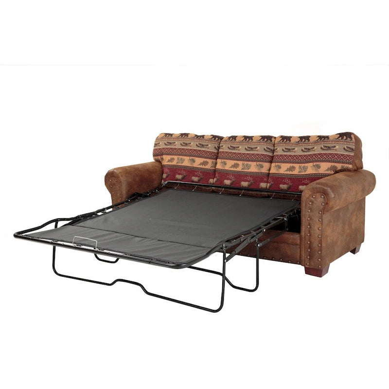Divano letto a 2 posti Brown Lodge con stampa
