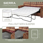Divano letto a 2 posti Brown Lodge con stampa