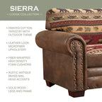 Divano letto a 2 posti Brown Lodge con stampa
