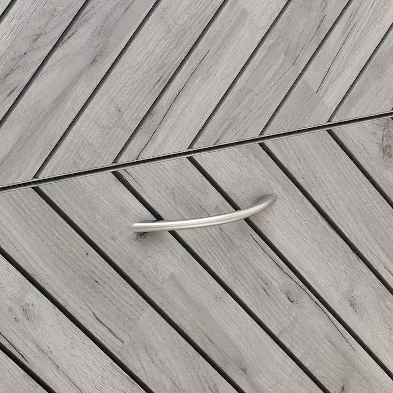 Scarpiera da Terra a 3 Cassetti Grigio/Rovere, Contiene 12-15 Paia