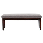 Panca senza schienale rivestita in lino, Marrone/Beige/Grigio, 2 posti