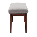 Panca senza schienale rivestita in lino, Marrone/Beige/Grigio, 2 posti