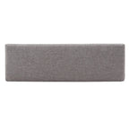 Panca senza schienale rivestita in lino, Marrone/Beige/Grigio, 2 posti