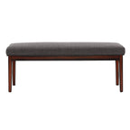Panca senza schienale rivestita in lino, Marrone/Beige/Grigio, 2 posti