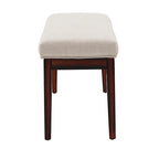 Panca senza schienale rivestita in lino, Marrone/Beige/Grigio, 2 posti