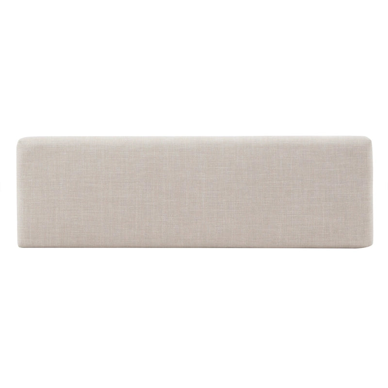 Panca senza schienale rivestita in lino, Marrone/Beige/Grigio, 2 posti