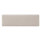 Panca senza schienale rivestita in lino, Marrone/Beige/Grigio, 2 posti