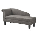Chaise longue con contenitore – Beige / Blu / Grigio / Arancione / Bordeaux, Singolo