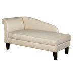 Chaise longue con contenitore – Beige / Blu / Grigio / Arancione / Bordeaux, Singolo