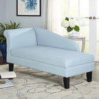 Chaise longue con contenitore – Beige / Blu / Grigio / Arancione / Bordeaux, Singolo