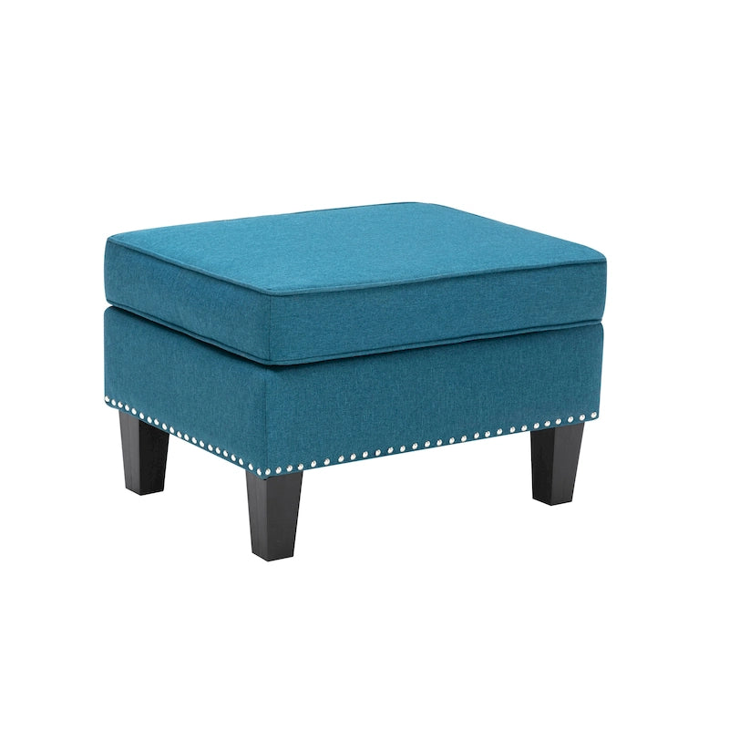 Pouf in tessuto Accent, multicolore, seduta singola