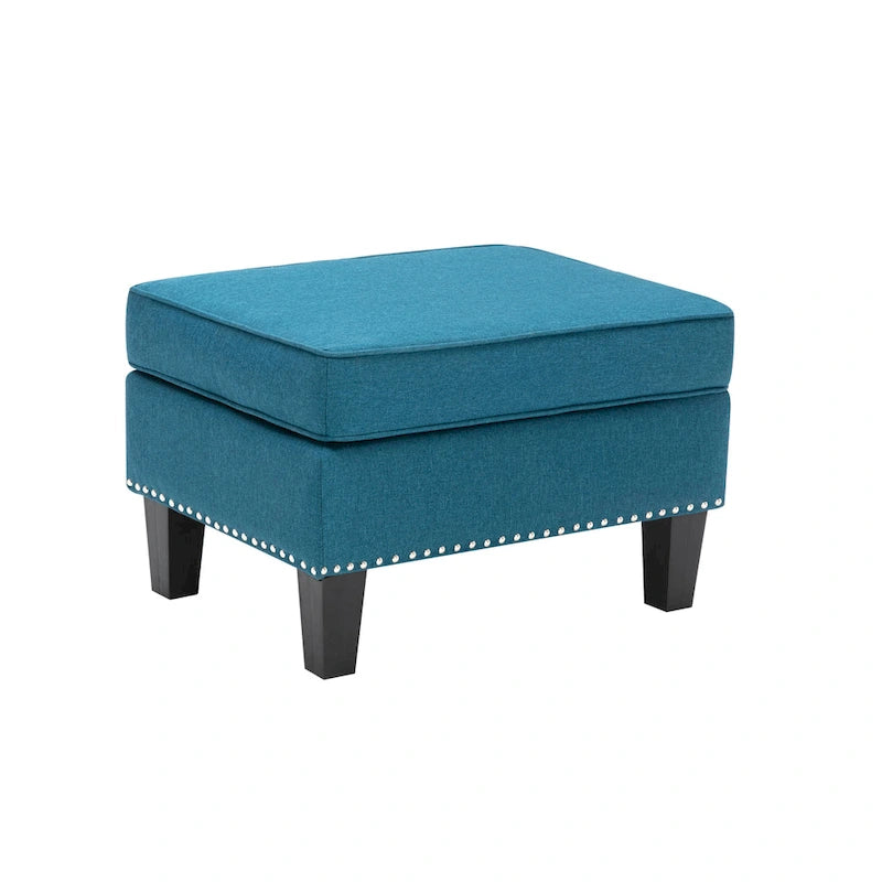 Pouf in tessuto Accent, multicolore, seduta singola