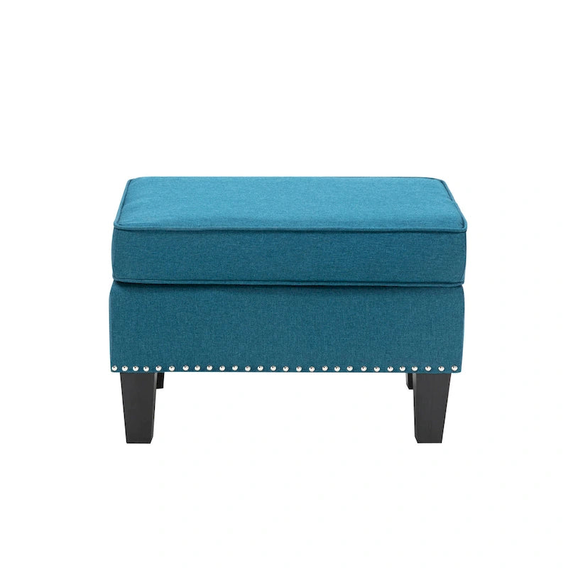 Pouf in tessuto Accent, multicolore, seduta singola