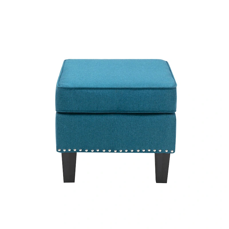 Pouf in tessuto Accent, multicolore, seduta singola