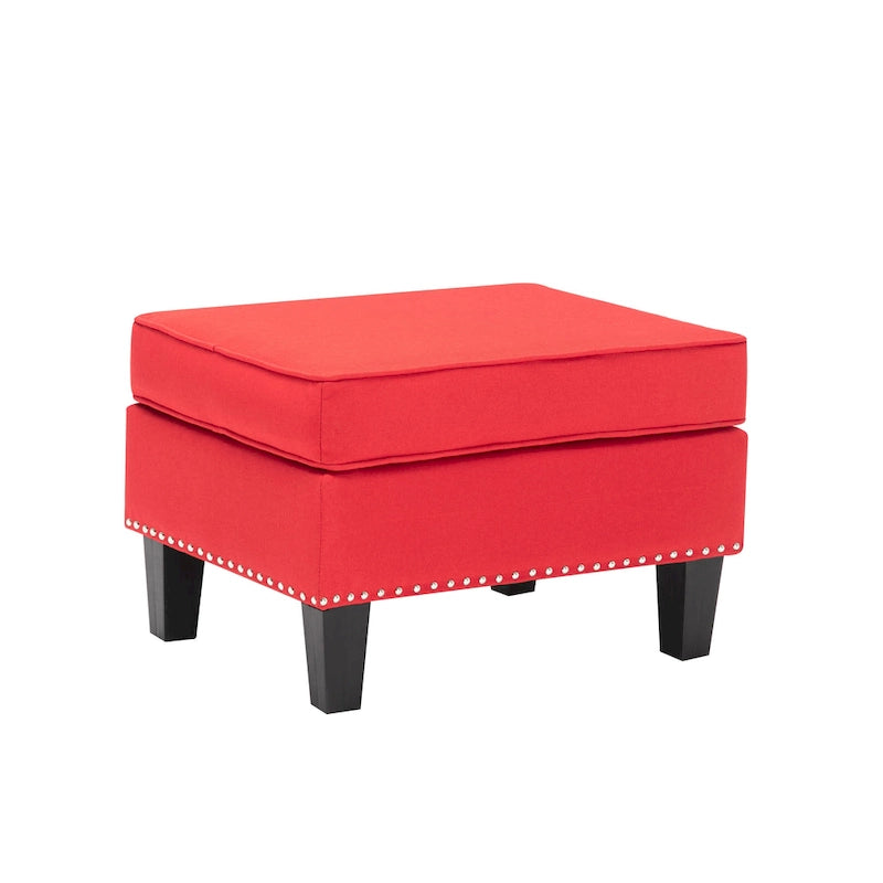 Pouf in tessuto Accent, multicolore, seduta singola