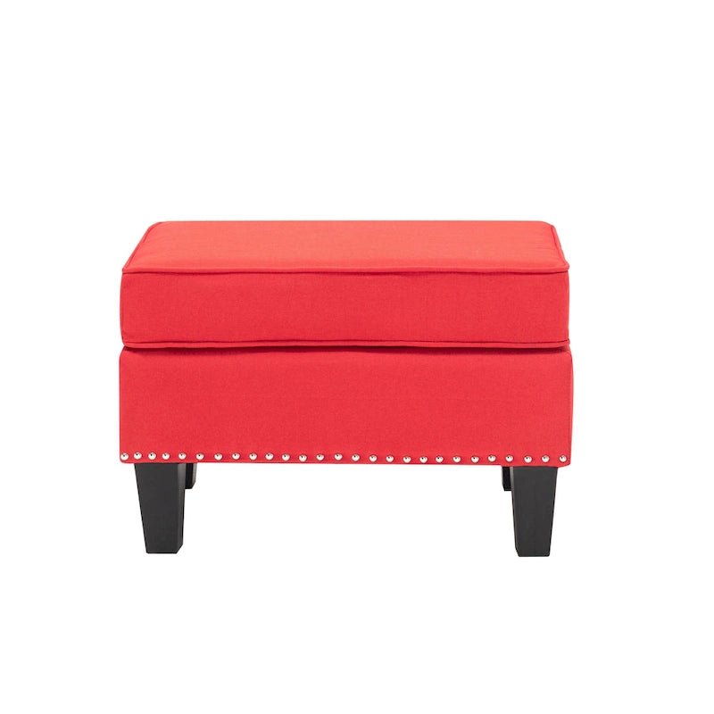 Pouf in tessuto Accent, multicolore, seduta singola