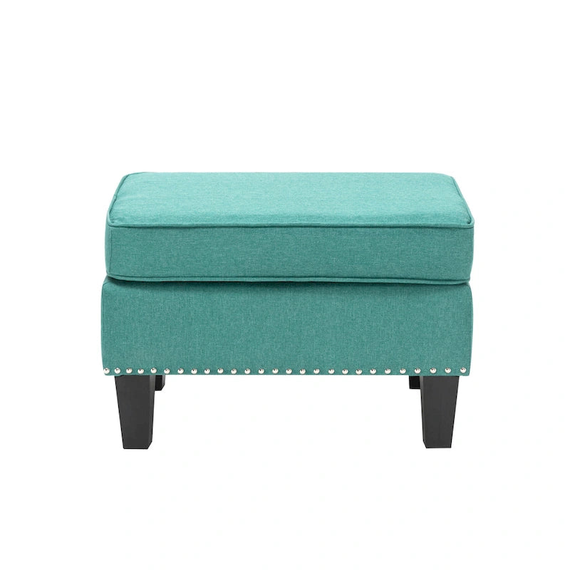 Pouf in tessuto Accent, multicolore, seduta singola