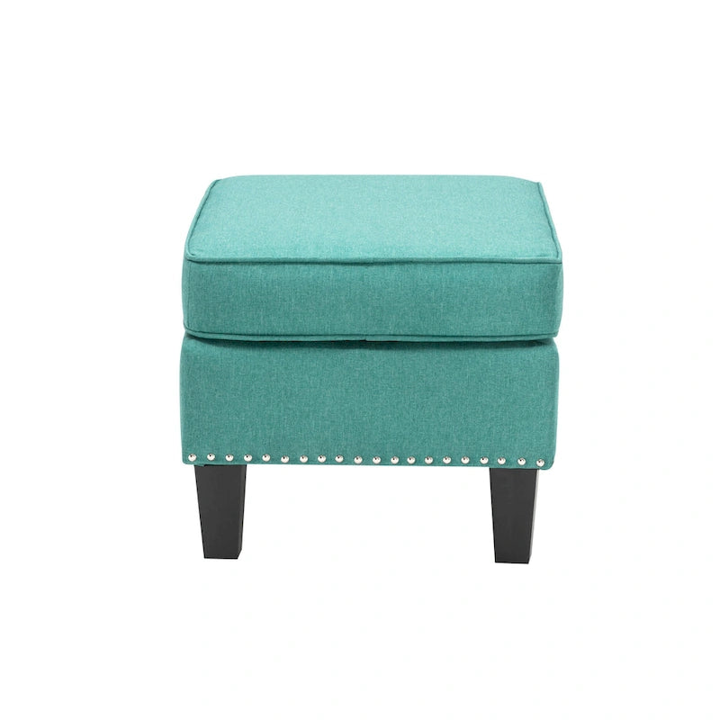 Pouf in tessuto Accent, multicolore, seduta singola