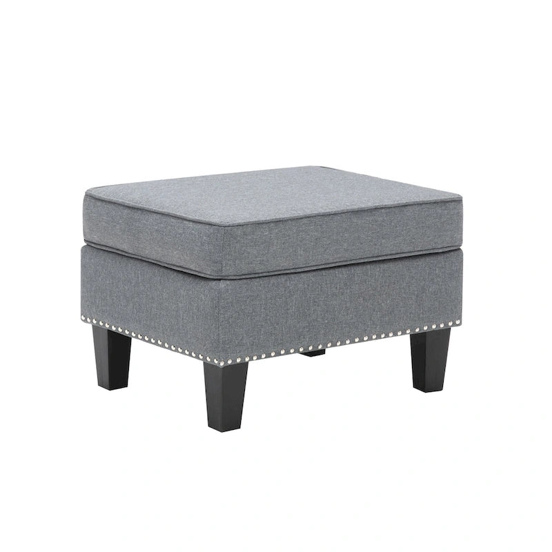 Pouf in tessuto Accent, multicolore, seduta singola