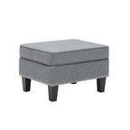 Pouf in tessuto Accent, multicolore, seduta singola
