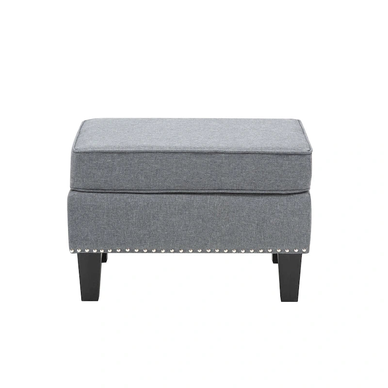 Pouf in tessuto Accent, multicolore, seduta singola
