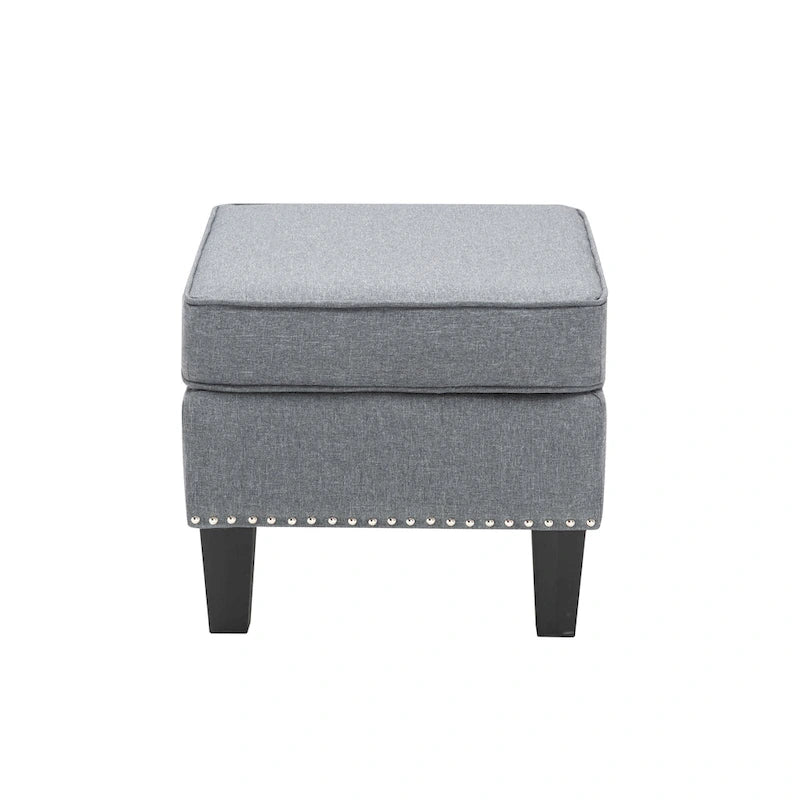 Pouf in tessuto Accent, multicolore, seduta singola