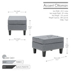 Pouf in tessuto Accent, multicolore, seduta singola