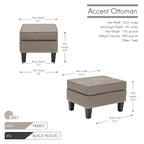 Pouf in tessuto Accent, multicolore, seduta singola