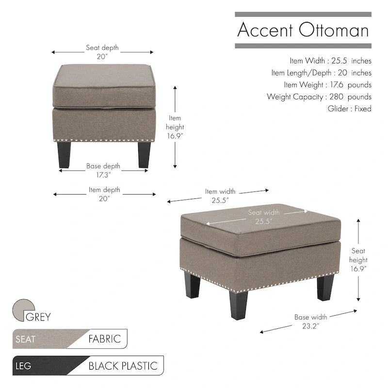 Pouf in tessuto Accent, multicolore, seduta singola