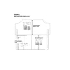 Testata imbottita geometrica grigia con borchie argentate – Matrimoniale / Queen / King