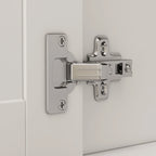 Armadio autoportante bianco/marrone scuro con specchio, 4 ante e 2 cassetti, per 1 persona