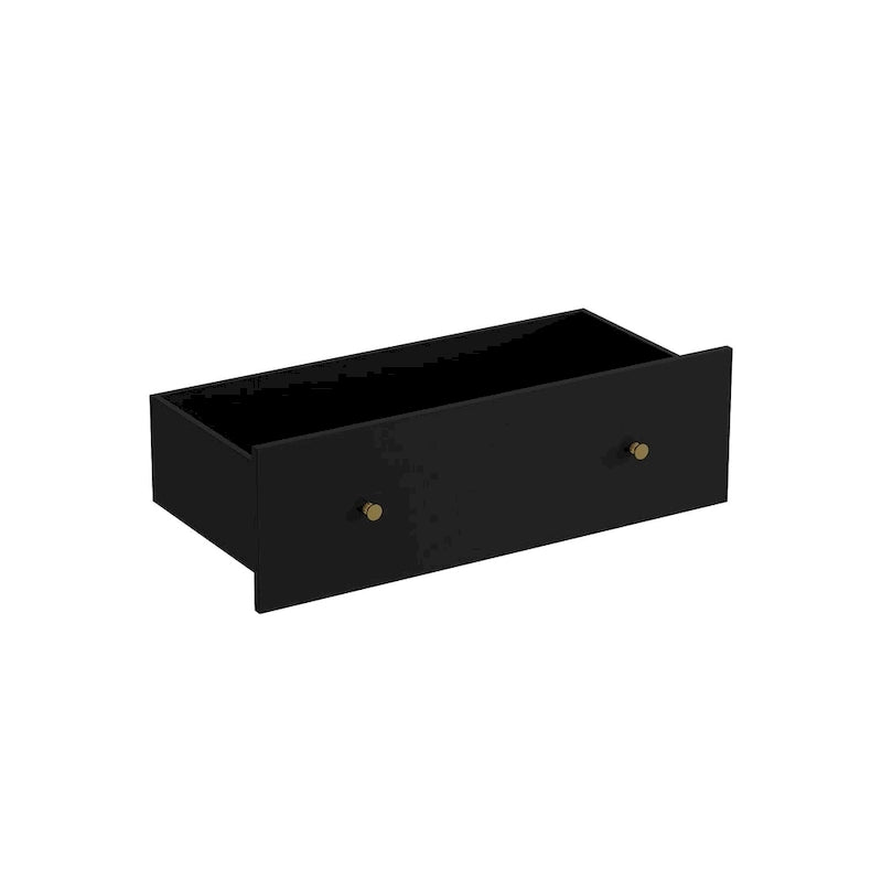 Armadio autoportante bianco/marrone scuro con specchio, 4 ante e 2 cassetti, per 1 persona