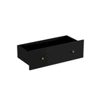Armadio autoportante bianco/marrone scuro con specchio, 4 ante e 2 cassetti, per 1 persona