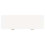 Cassettiera a 6 cassetti Noce/Bianco con gambe dorate, stile Mid-Century, per 1–2 utenti