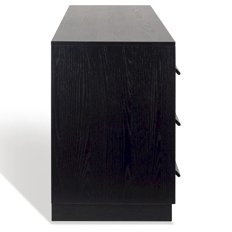 Comò 6 cassetti – Bianco Lavato / Rovere Medio / Nero
