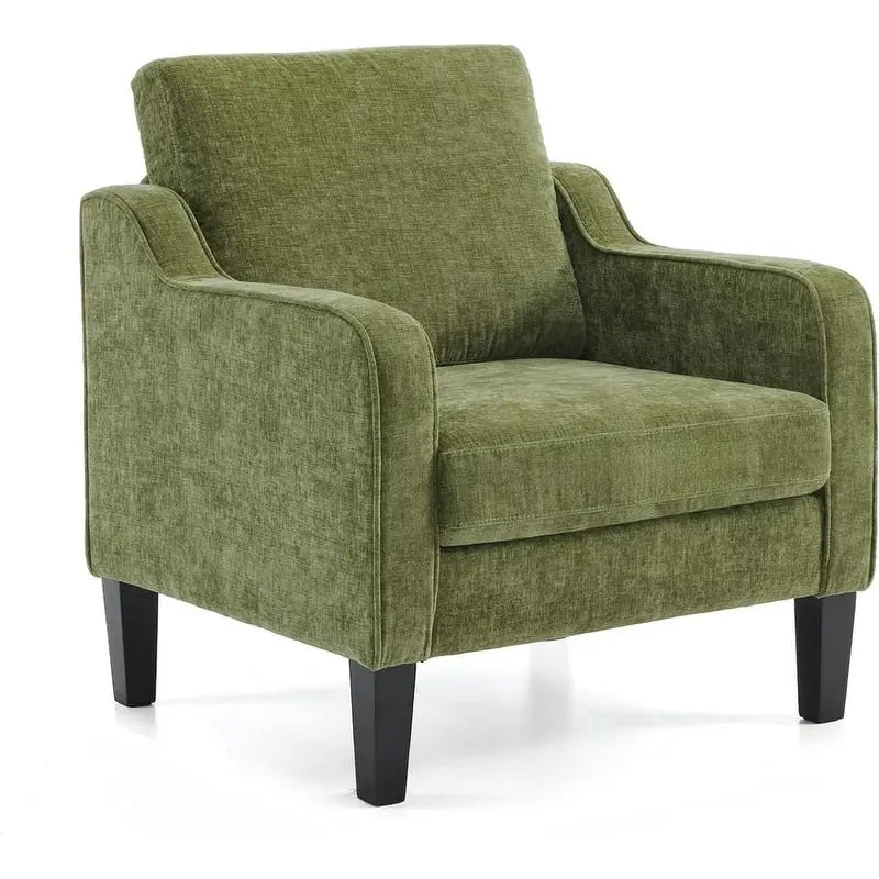 Poltrona Singola Accento Lino Multicolore, Stile Mid-Century