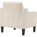 Poltrona Singola Accento Lino Multicolore, Stile Mid-Century