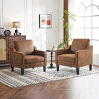 Poltrona Singola Accento Lino Multicolore, Stile Mid-Century